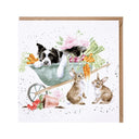 Wrendale Designs Sleeping on the Job Collie and Rabbit Card