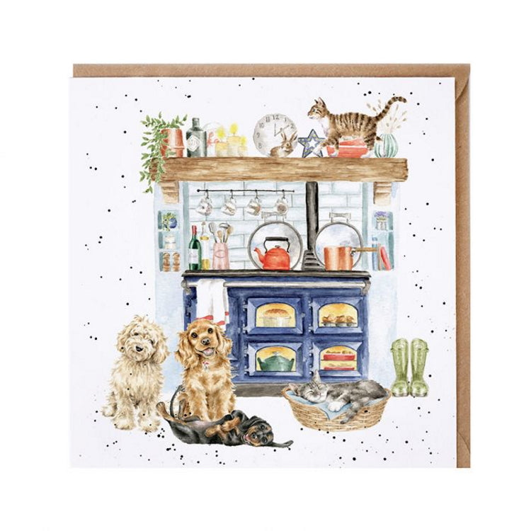 Wrendale Designs The Country Kitchen Dog and Cat Card