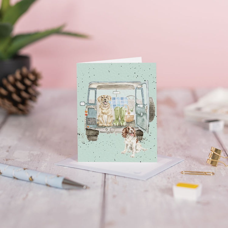 Wrendale Designs Paws for a Picnic Miniature Card