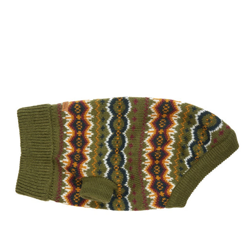 Barbour Case Fairisle Dog Jumper - Olive