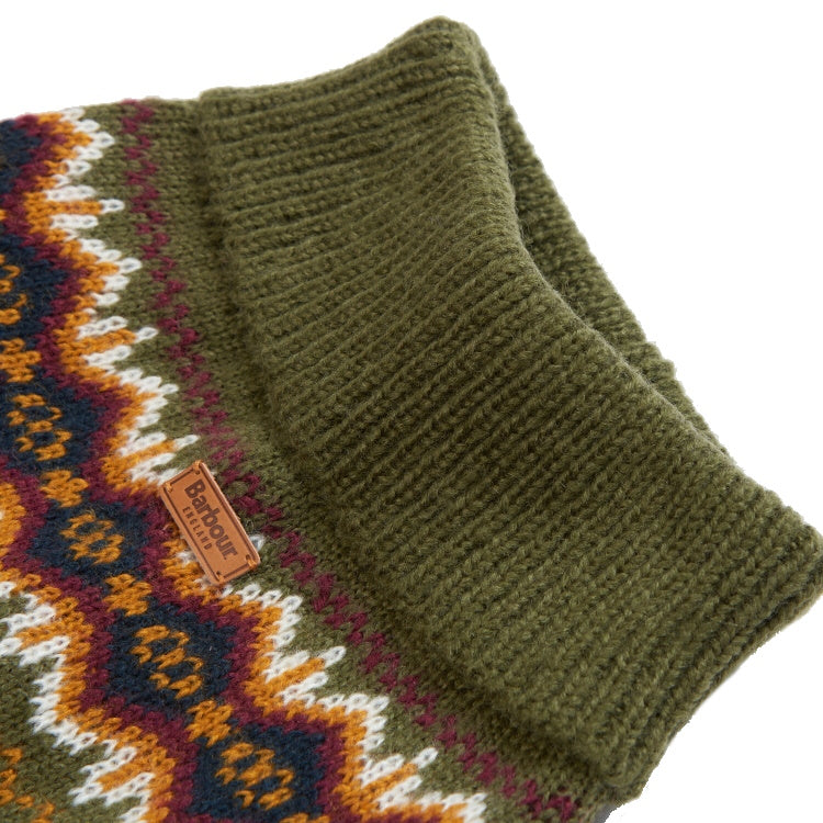 Barbour Case Fairisle Dog Jumper - Olive