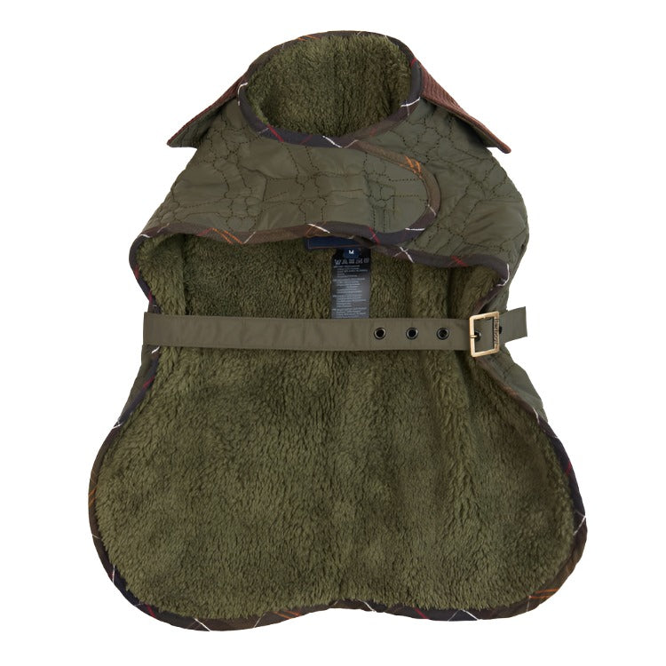 Barbour Dog Bone Quilted Dog Coat - Dark Olive