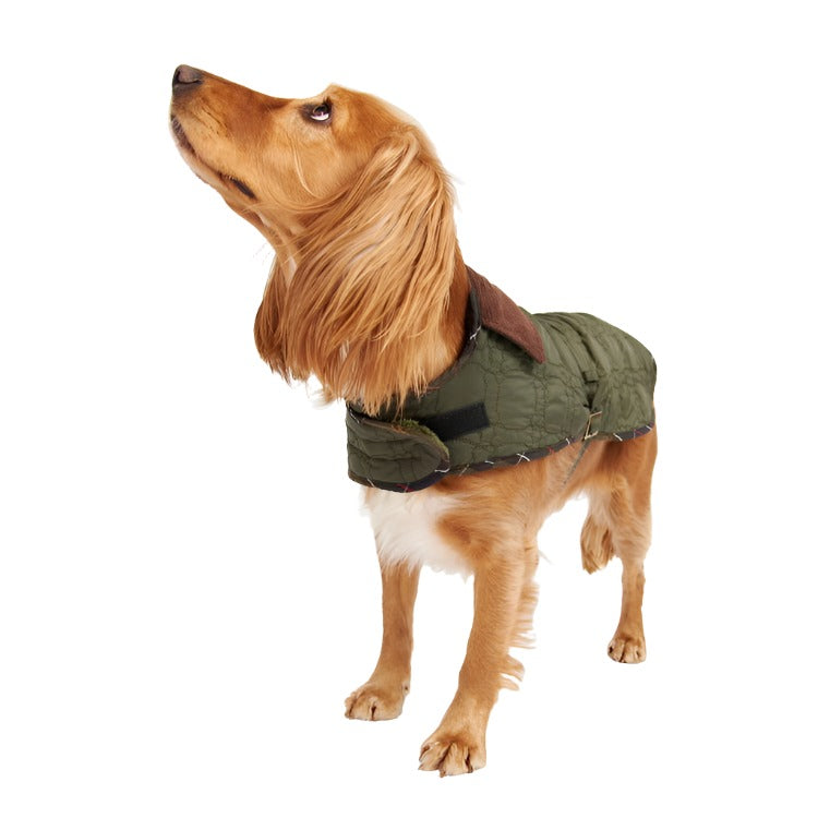 Barbour Dog Bone Quilted Dog Coat - Dark Olive