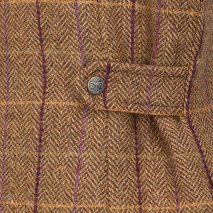 Hoggs of Fife Ladies Eden Technical Tweed Field Coat - Bracken/Blackberry