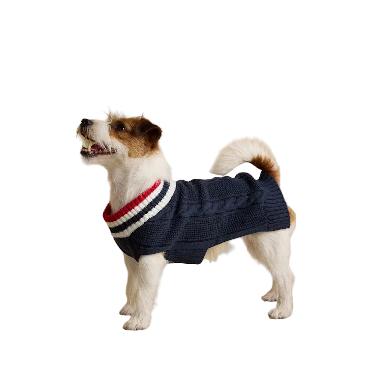 Joules Dawson Knit Dog Jumper - Navy