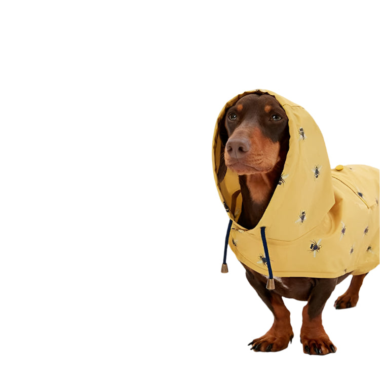 Joules Golightly Packaway Dog Jacket - Bee Print