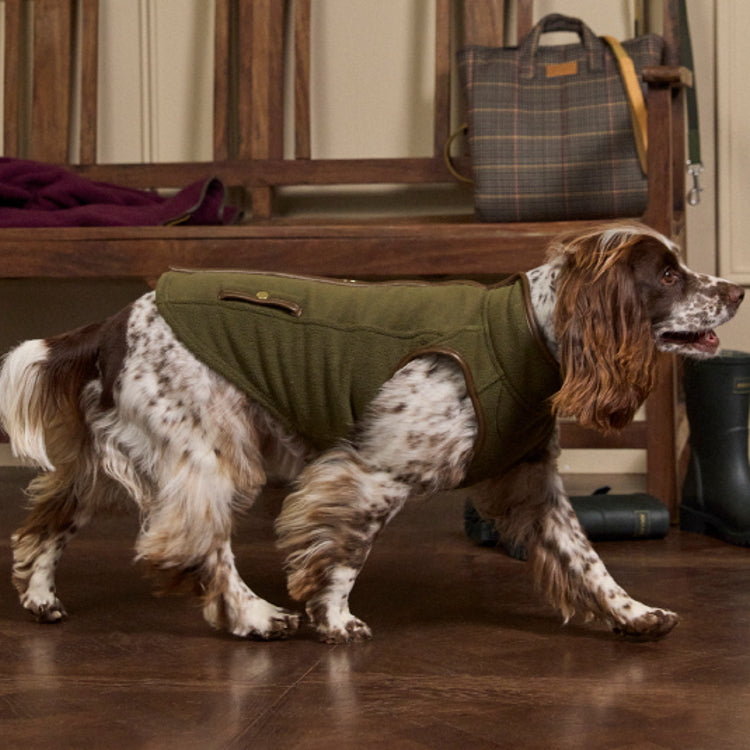 Joules Heritage Fleece Dog Coat - Khaki