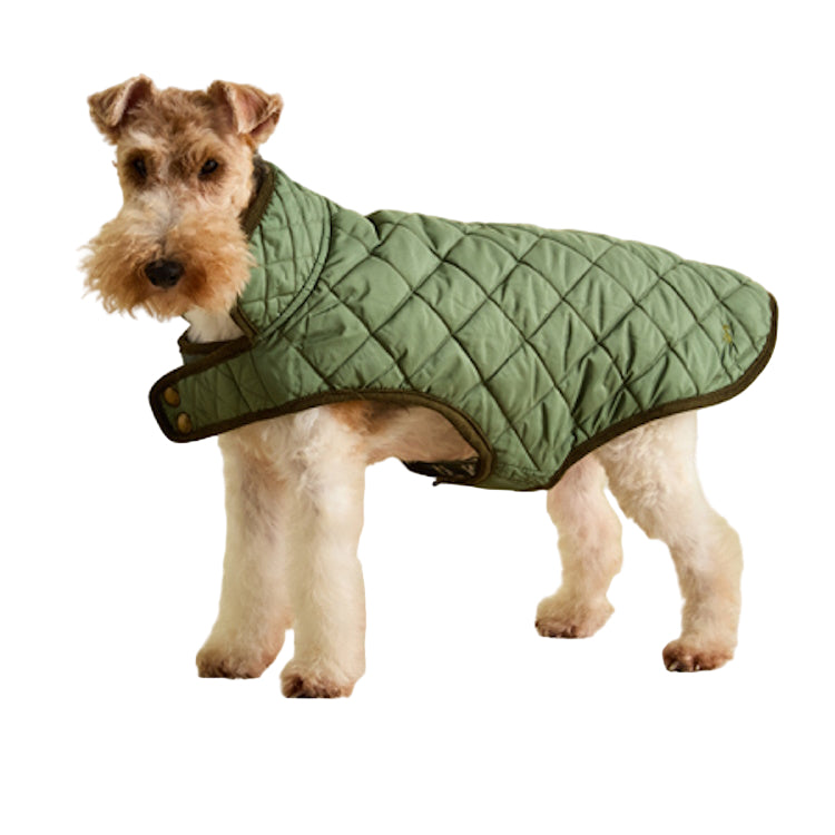 Joules Quilted Dog Coat - Khaki