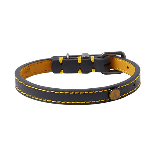 Joules Leather Dog Collar - Navy