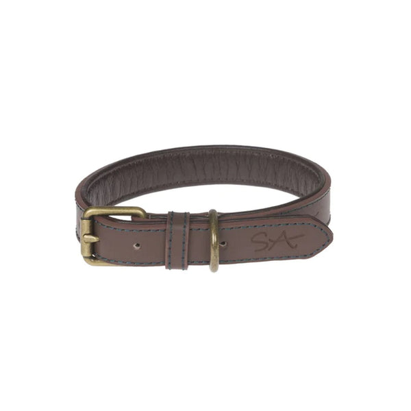 Sophie Allport Woof Leather Dog Collar