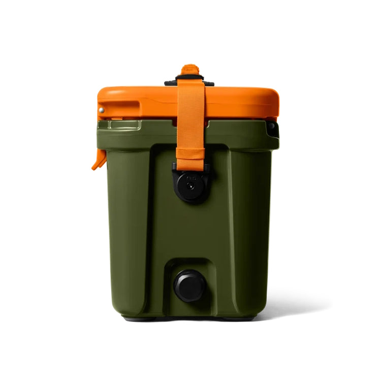 Yeti Roadie 15 Hard Cool Box - Olive/King Crab Orange