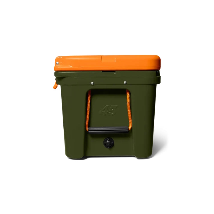 Yeti Tundra 45 Hard Cool Box - Olive/King Crab Orange 