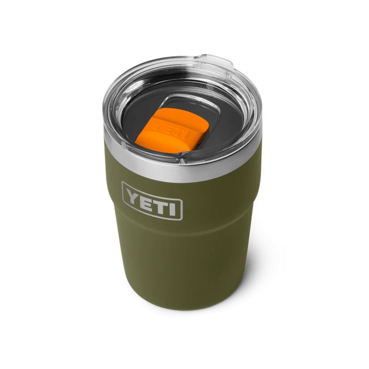 Yeti Rambler 16oz Stackable Cup - Olive/King Crab Orange