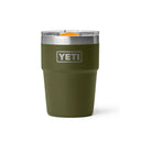 Yeti Rambler 16oz Stackable Cup - Olive/King Crab Orange