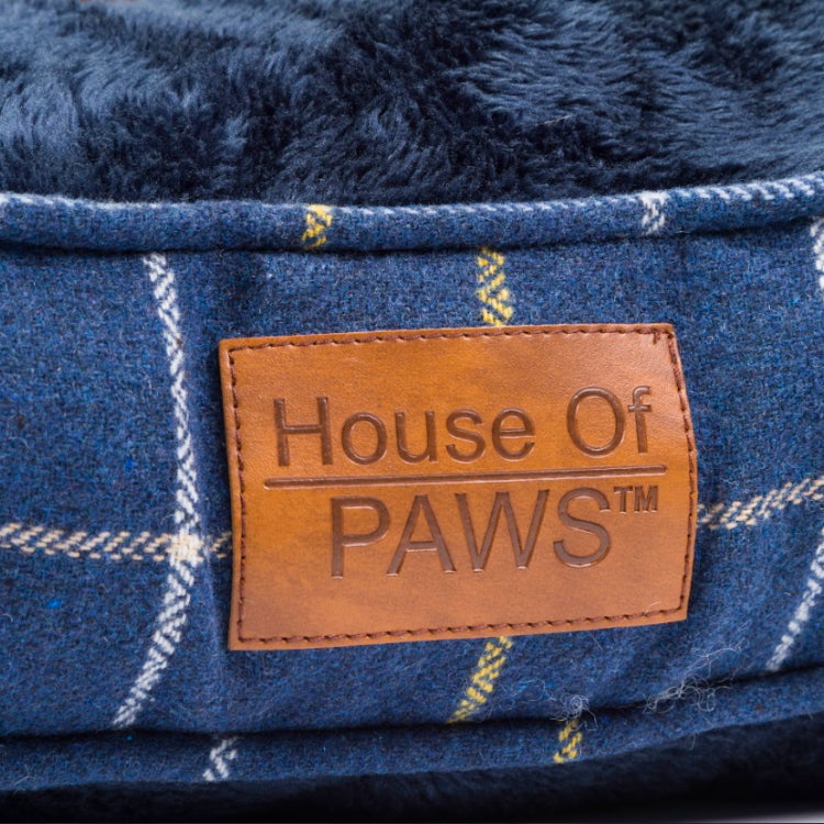 House of Paws Tweed Boxed Dog Duvet - Navy CheckHouse of Paws Tweed Boxed Dog Duvet - Navy Check