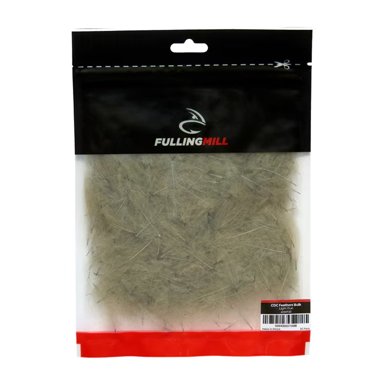 Fulling Mill CDC Feathers 3g Bulk Pack - Light Dun