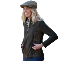 Gunner and Hound Ladies Long-Sleeved Tweed Fleece - Forest Green