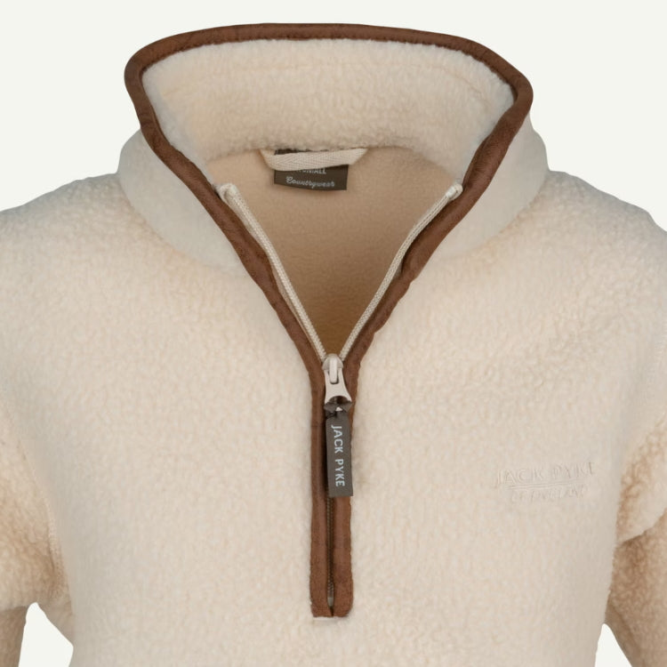 Jack Pyke Ladies 1/2 Zip Sherpa Fleece Pullover - Sail