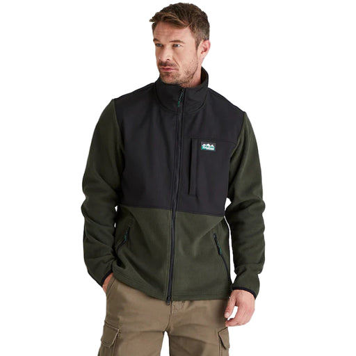 Ridgeline Hybrid Fleece Jacket - Deep Forest/Black