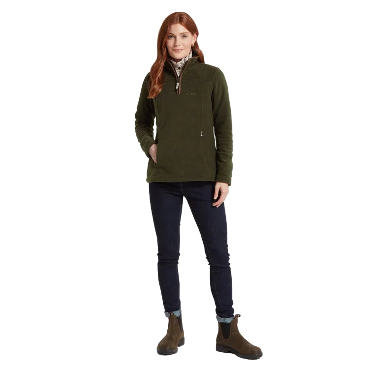Schoffel Ladies Tilton II 1/4 Zip Fleece - Dark Olive