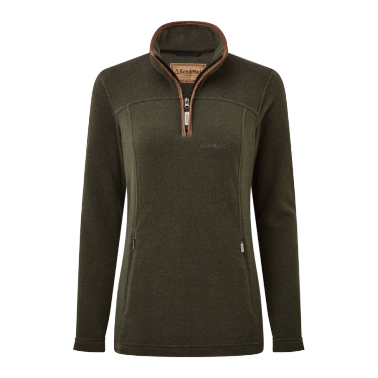 Schoffel Ladies Tilton II 1/4 Zip Fleece - Dark Olive