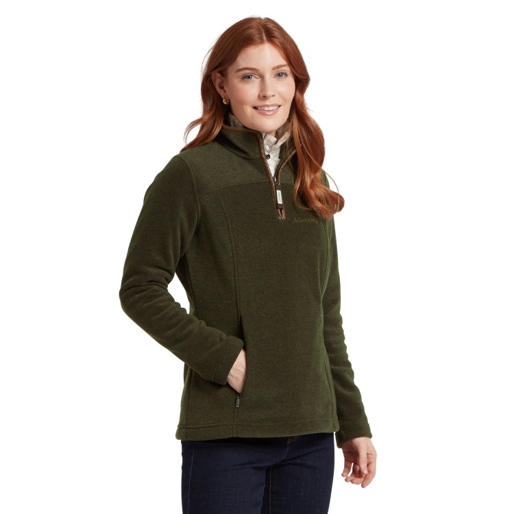 Schoffel Ladies Tilton II 1/4 Zip Fleece - Dark Olive