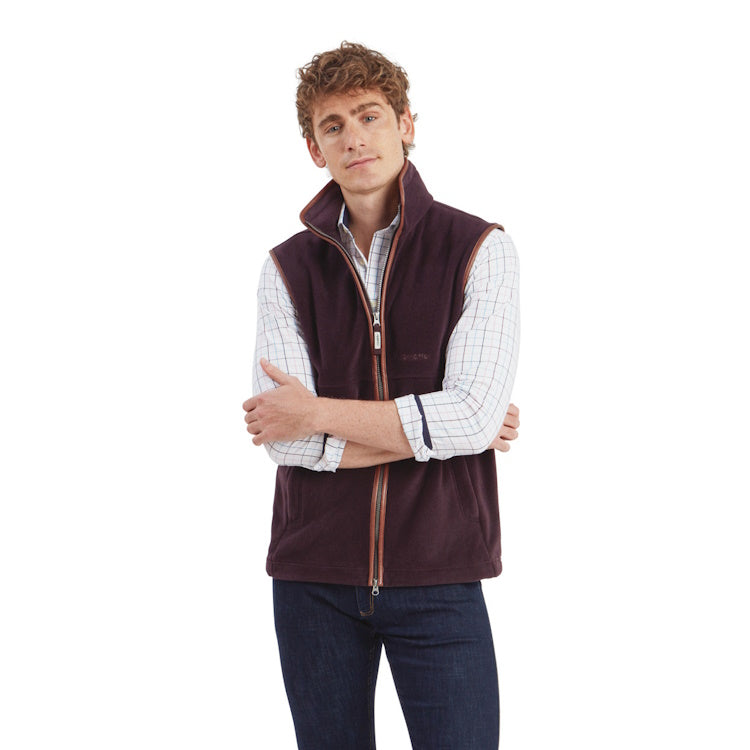 Schoffel Oakham Fleece Gilet - Port
