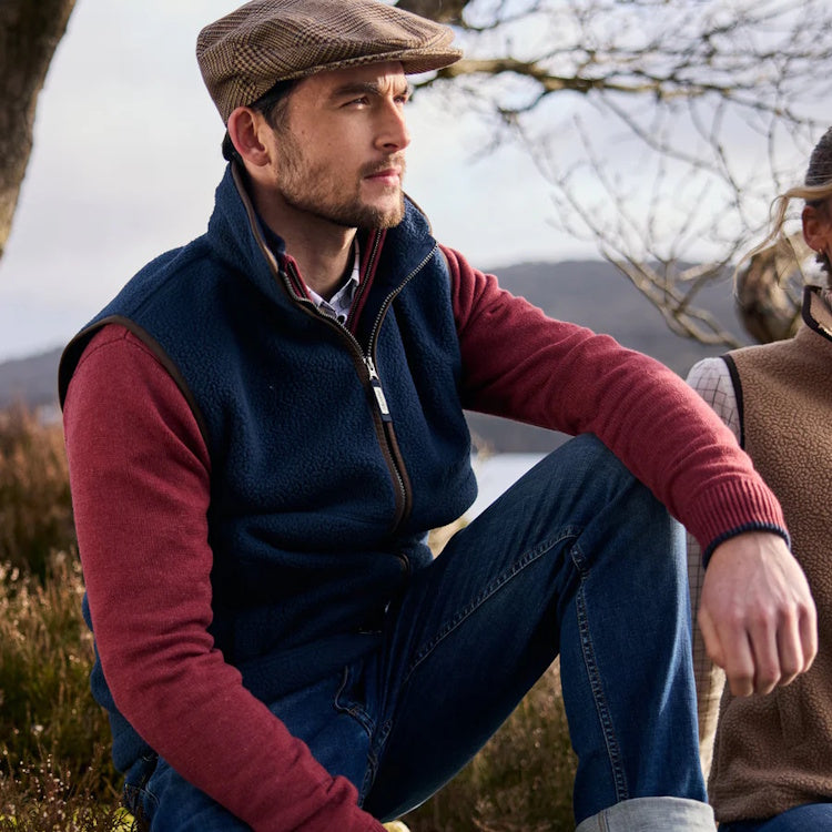 Schoffel Oakham Retro Fleece Gilet - True Navy