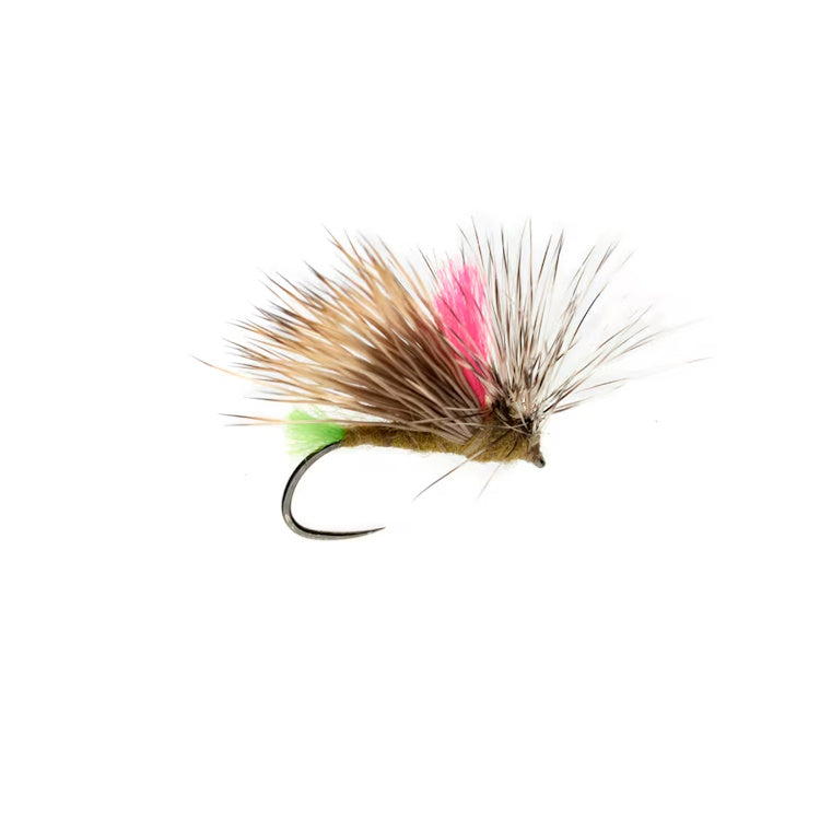 Olsens Front End Loader Caddis Tan Barbless Fly