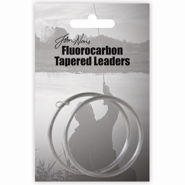 John Norris 9ft Fluorocarbon Tapered Leaders - Twin Pack