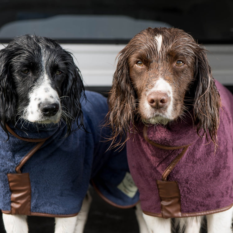 Ruff and Tumble Country Collection Dog Drying Coat - French Navy