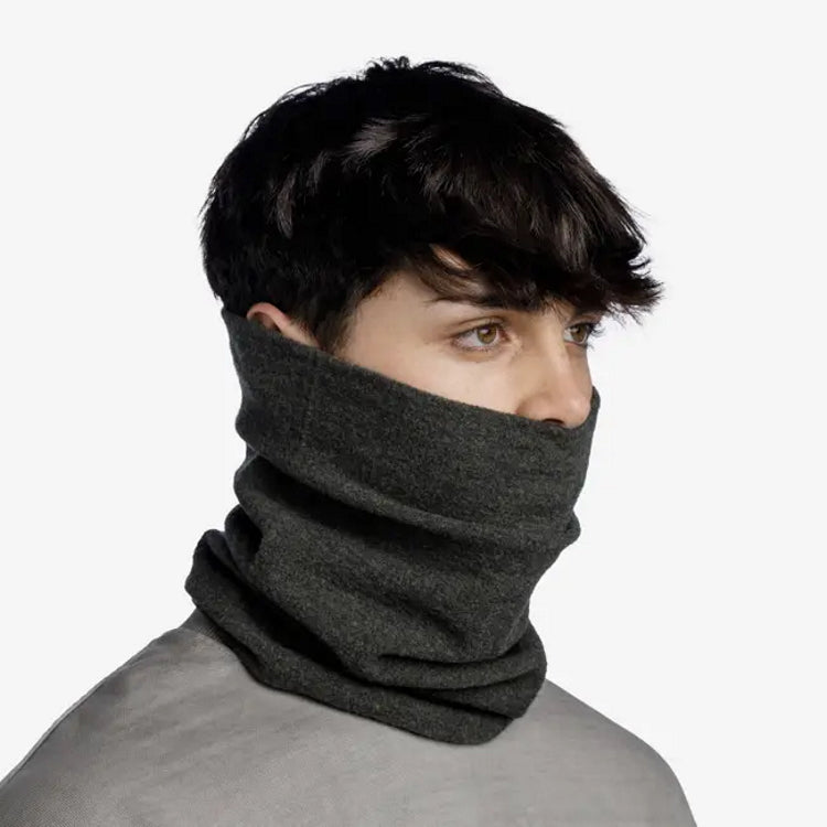 Buff Merino Fleece Neck Gaiter Solid Cedar John Norris