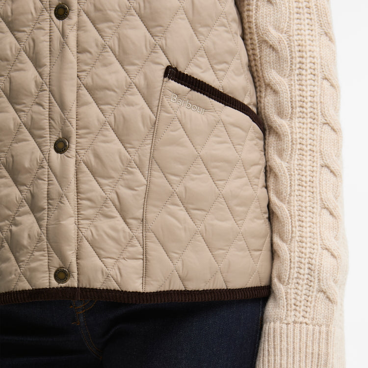 Barbour Ladies Darwen Gilet - Light Trench/Muted Tartan