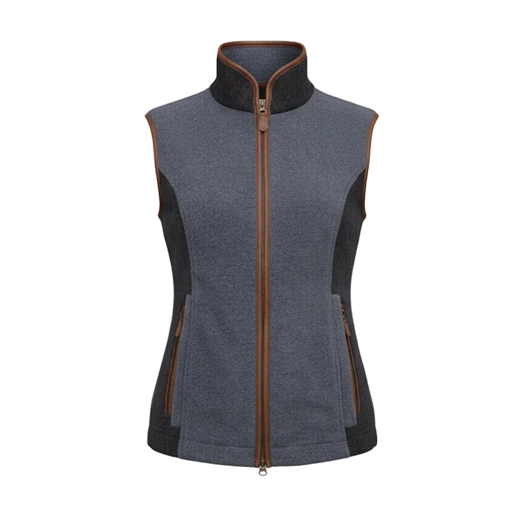 ガウンコート leinwande Asymmetric Tweed Long Gilet James Full Zip Tweed Gilet in Blue | Blarney