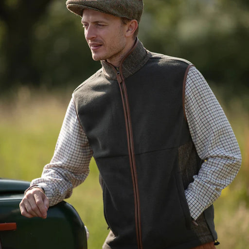 Gunner and Hound Tweed Incorporated Gilet - Forest Green