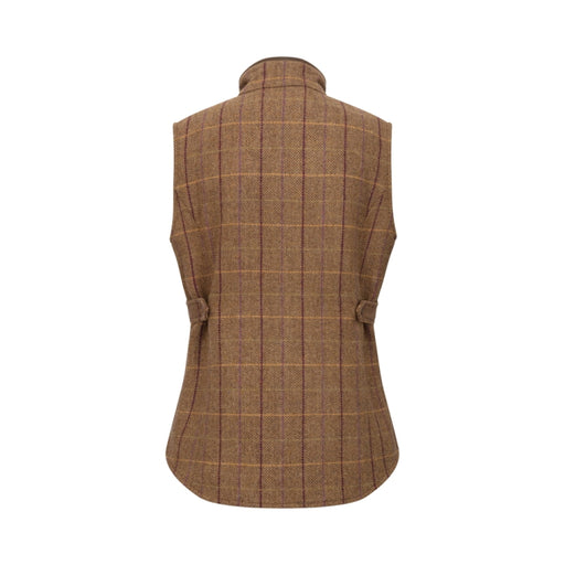 Hoggs of Fife Ladies Eden Technical Tweed Gilet - Bracken/Blackberry