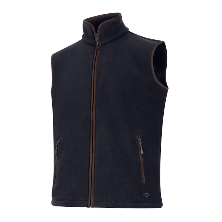 Hoggs of Fife Woodhall Fleece Gilet - Soft Black