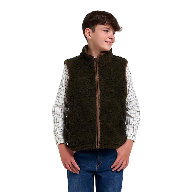 Jack Pyke Junior Sherpa Fleece Gilet - Dark Olive