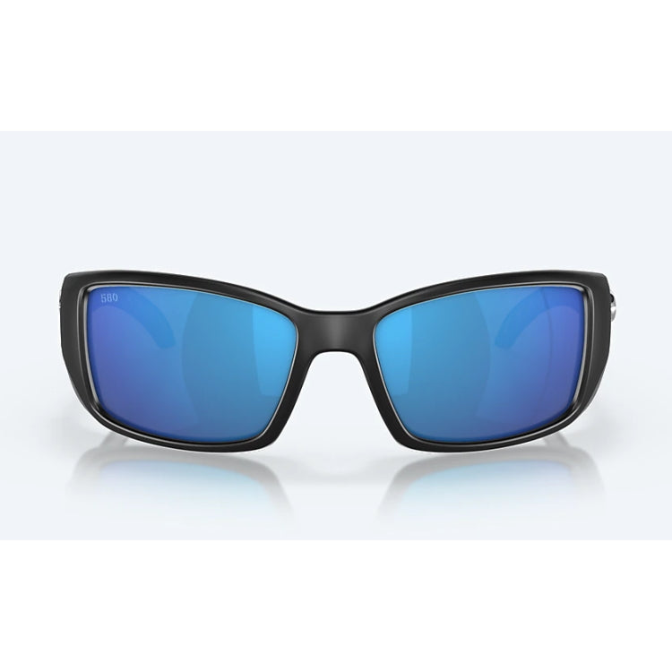 Costa Del Mar Blackfin Sunglasses - Matte Black Frame - Blue Mirror 580G Lens
