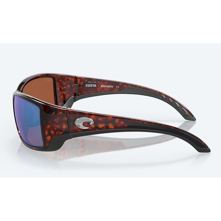 Costa Del Mar Blackfin Sunglasses - Tortoise Frame - Green Mirror 580G Lens