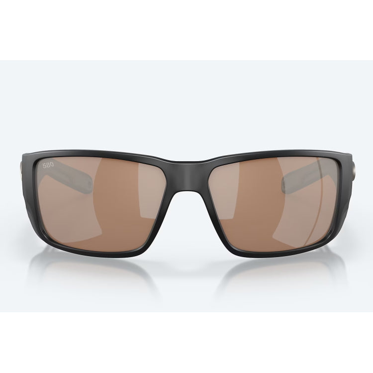 Costa Del Mar Blackfin Pro Sunglasses - Matte Black Frame - Copper Silver Mirror 580G Lens