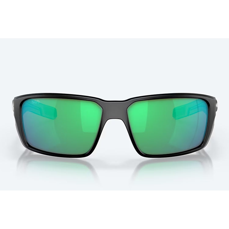 Costa Del Mar Fantail Pro Sunglasses Matte Black Frame Green