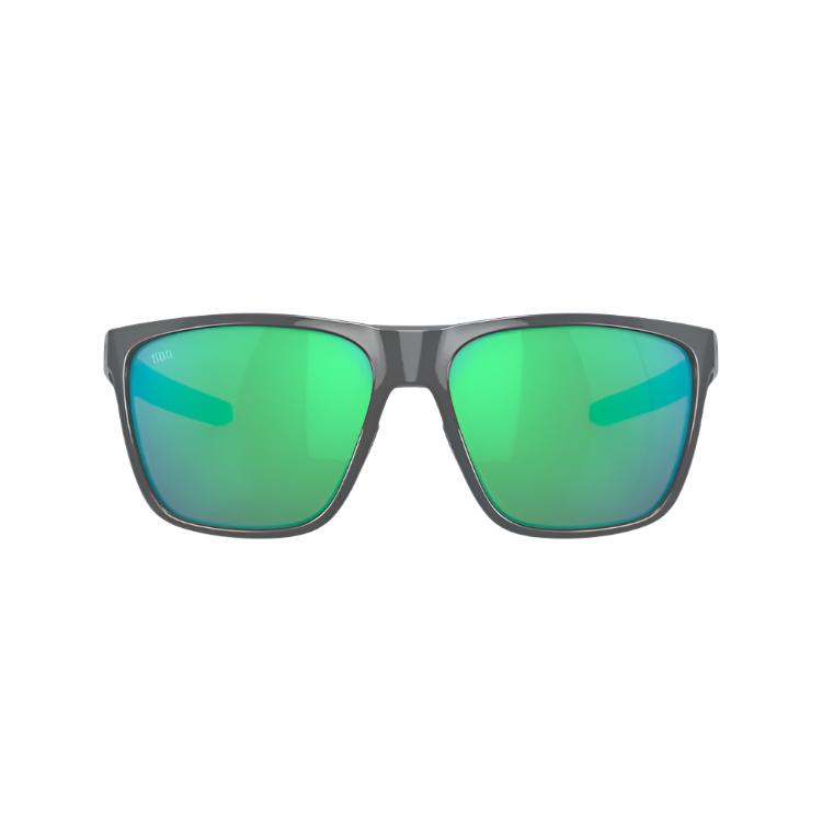 Costa Del Mar Ferg XL Sunglasses - Shiny Grey Frame - Green Mirror 580G Lens