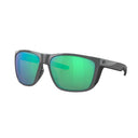 Costa Del Mar Ferg XL Sunglasses - Shiny Grey Frame - Green Mirror 580G Lens