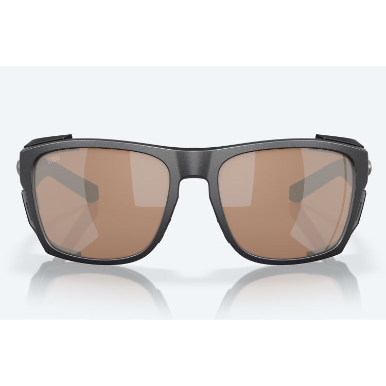 Costa Del Mar King Tide 6 Sunglasses - Black Pearl Frame - Copper Silver Mirror 580G Lens