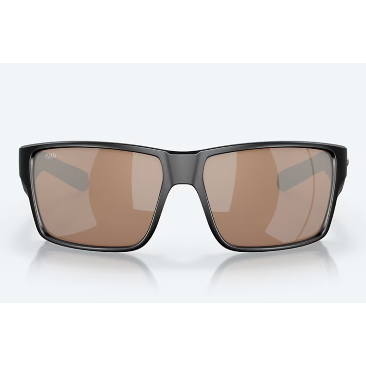 Costa Del Mar Reefton Pro Sunglasses - Matte Black Frame - Copper Silver Mirror 580G Lens