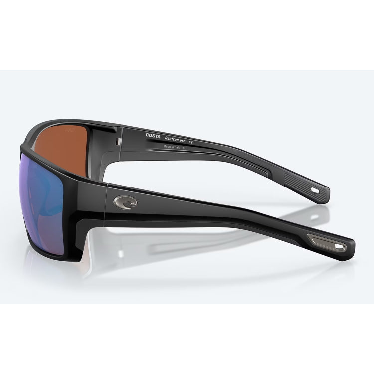 Costa Del Mar Reefton Pro Sunglasses - Matte Black Frame - Green Mirror 580G Lens