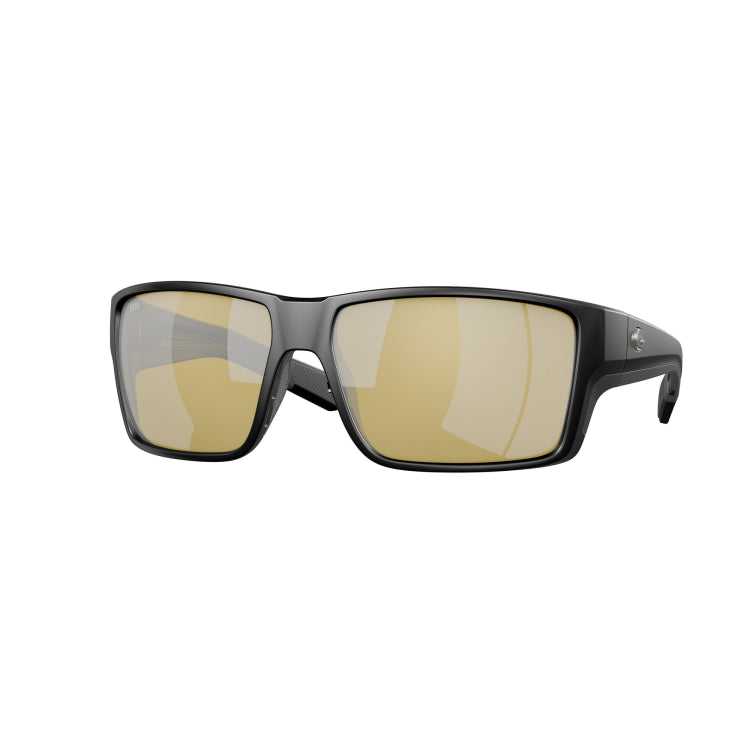 Costa Del Mar Reefton Pro Sunglasses - Matte Black Frame - Sunrise Silver Mirror Lens