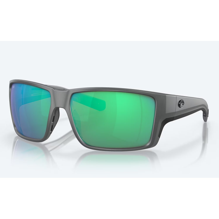 Costa Del Mar Reefton Pro Sunglasses - Matte Grey Frame - Green Mirror 580G Lens