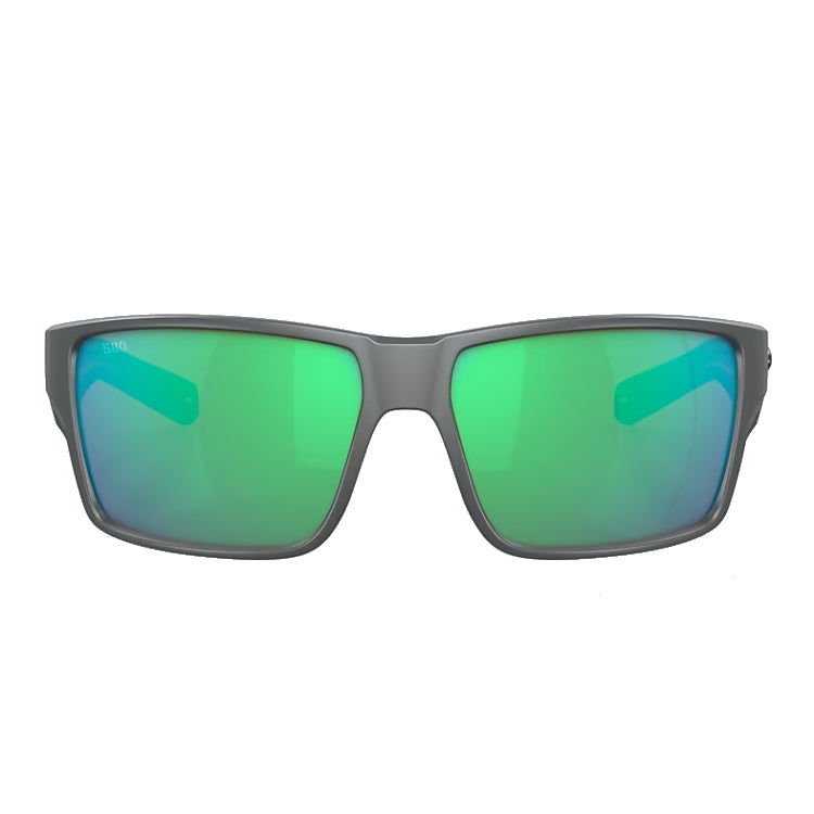 Costa Del Mar Reefton Pro Sunglasses - Matte Grey Frame - Green Mirror 580G Lens